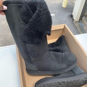 Black tall ugg boots